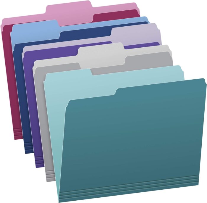 colored file folders